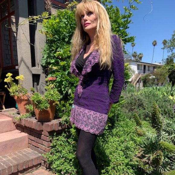 ONE OF A KIND VINTAGE Rhinestone beaded COAT/ sequined/ lace embellished jacket - Picture 7 of 9